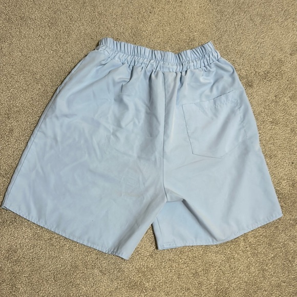 blue casual shorts 6' inseam baby blue tropical style - Picture 2 of 2